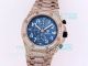 Replica Audemars Piguet Royal Oak Rose Gold Diamond Watch White Chronograph Dial (10)_th.jpg